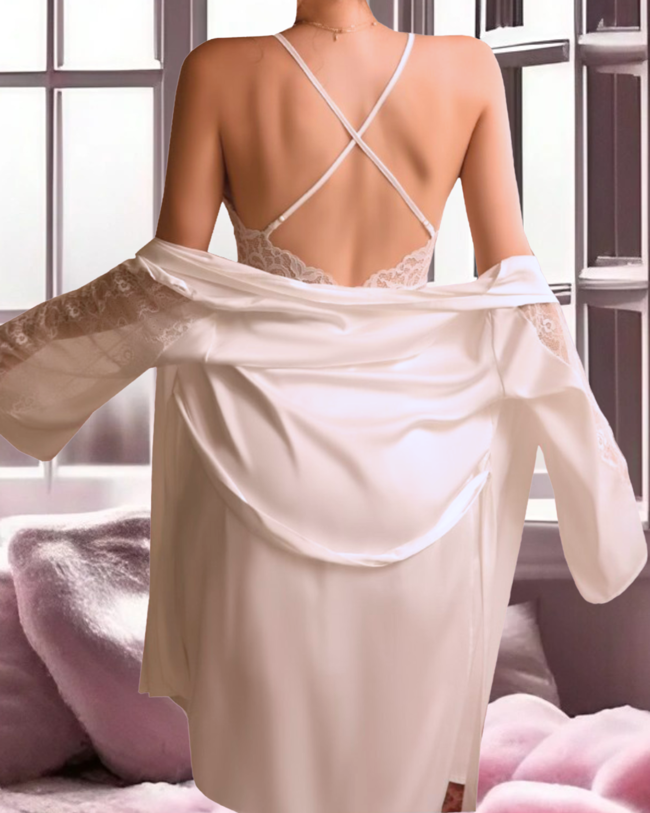 QUEENETTE Nightwear Set - White