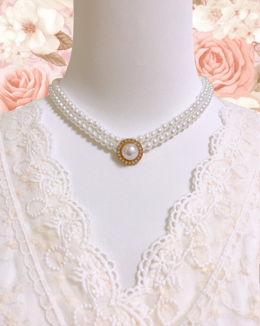 ANNA Vintage Pearl Necklace - White