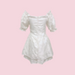 BIANCA Puff Mini Dress - Cream White
