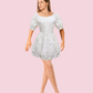 BIANCA Puff Mini Dress - Cream White