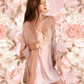 CLAUDIA Nightdress + Robe Set - Light Pink