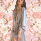 LOUISA Nightdress + Robe Set - Ice Blue