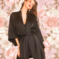 LOUISA Nightdress + Robe Set - Black