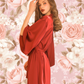 LOUISA Nightdress + Robe Set - Burgundy