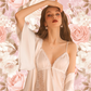 LOUISA Nightdress + Robe Set - White