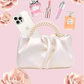 ALICE Two-Way Mini Pearl Punch Bag - Pearl White