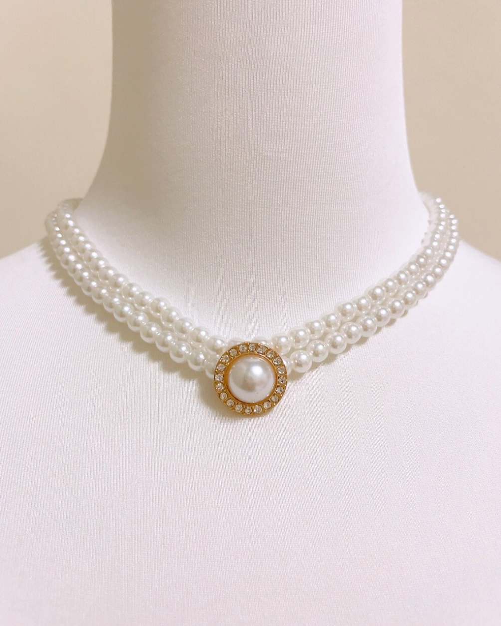 ANNA Vintage Pearl Necklace - White