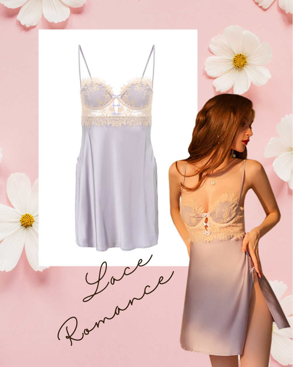 CLAUDIA Nightdress + Robe Set - Lavender