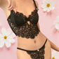 EMILIA Corset Bra Set - Black