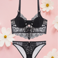 EMILIA Corset Bra Set - Black