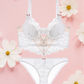 EMILIA Corset Bra Set - White