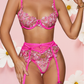 GEOGINA Garter Set - Hot Pink