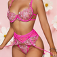 GEOGINA Garter Set - Hot Pink