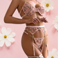 HELENA Garter Set - Peach Pink