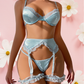 LAURA Garter Set - Baby Blue