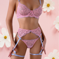 LEONIE Garter Set - Pink