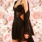 LUNA Nightdress + Robe Set - Black