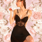 LUNA Nightdress + Robe Set - Black