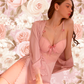 LUNA Nightdress + Robe Set - Light Pink