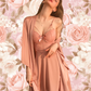 LUNA Nightdress + Robe Set - Rose Gold