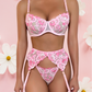 POSIE Garter Set - Barbie Pink