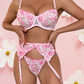 POSIE Garter Set - Barbie Pink