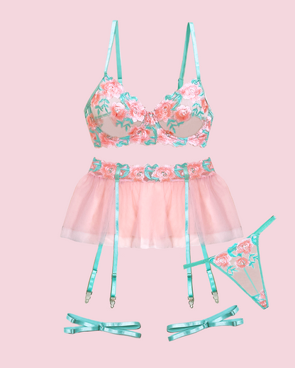 ROSIE Garter Set - Pink