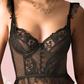 VICTORIA Corset Bra Set - Black