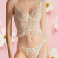 VICTORIA Corset Bra Set - White